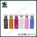 Custom color outdoor travel sports silicone foldable joyshaker drinking water bottles bpa free portable